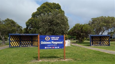 Sign in the park