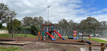 Playground with bench seat