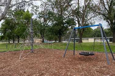 Swing and climbing frame
