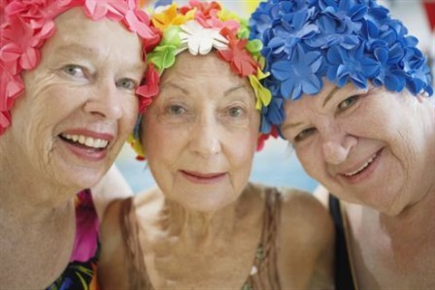 Image of Ladies in Swimming Caps