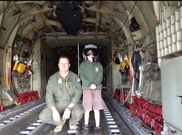 Inside the C130 Hercules - Bolwarra P.S student Kane Kohlman