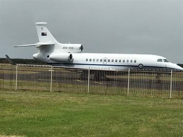 RAAF Falcon 7 parked VIP aircraft