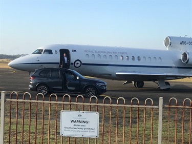 Recent Prime Minister visit-RAAF Falcon 7 VIP Jet