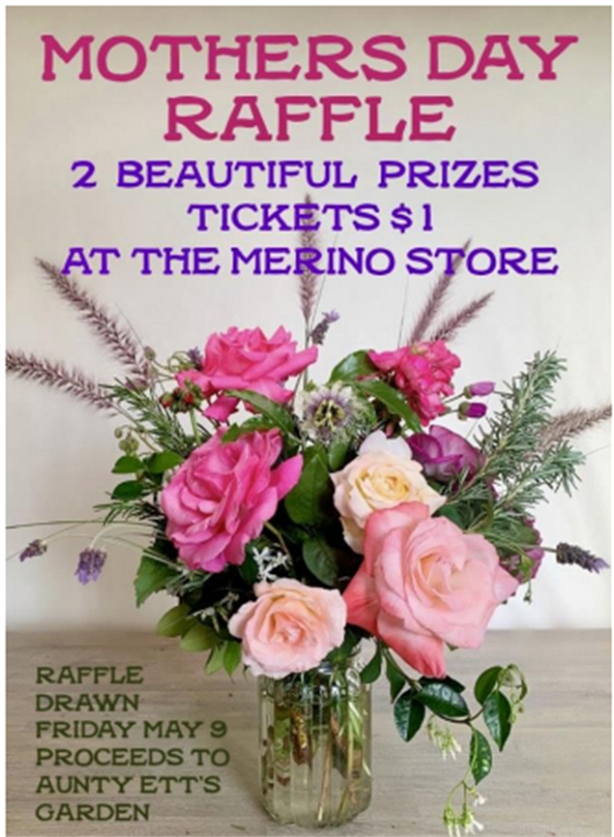 Mum Raffle Mother's Day Raffle at Merino Store | Glenelg Shire Council