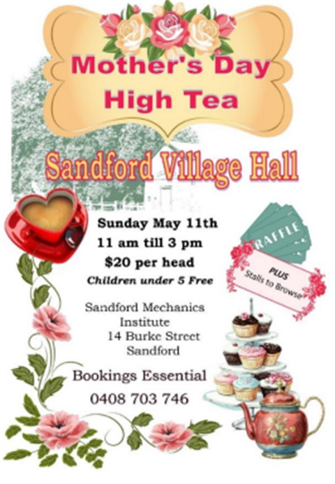 Sandford Mother's Day High Tea