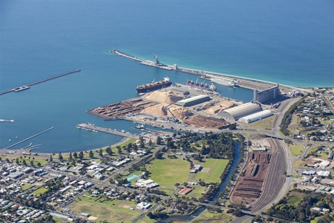 An aerial view of Portland