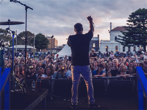 Man singing on Stage