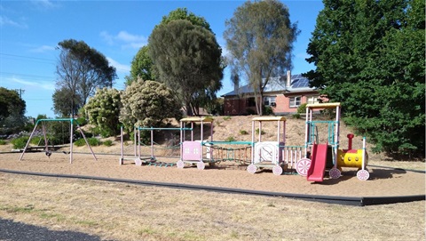 side view of playground equipment