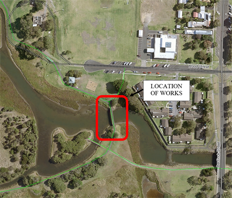 Fawthrop Lagoon bridge closure