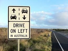 Drive on Left Sign
