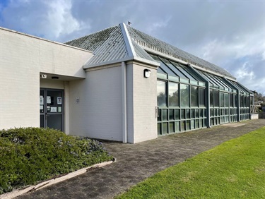 Image of outside of Fawthrp Centre showing side entrance